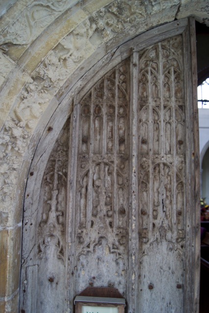 St George's Gt Bromley Essex 2015 repairs south_door_tracery