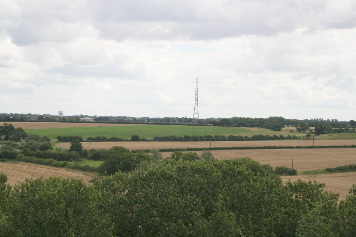 view of pylon from  St George's church tower