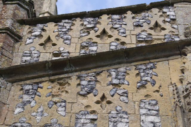 St George's Church Great Bromley Essex porch flushwork before repair