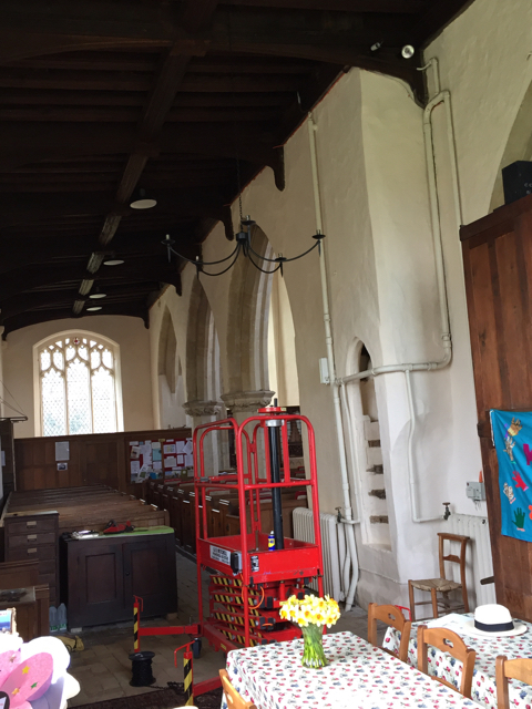 St George's Church Great Bromley Essex south entrance lighting improvement