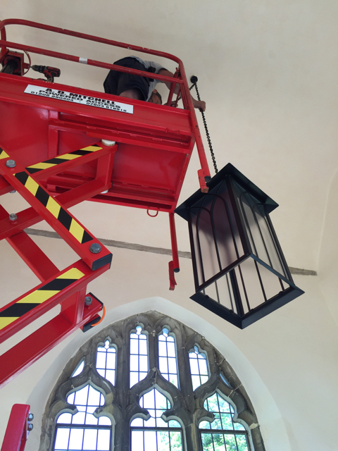 St George's Church Great Bromley Essex south porch lighting improvement