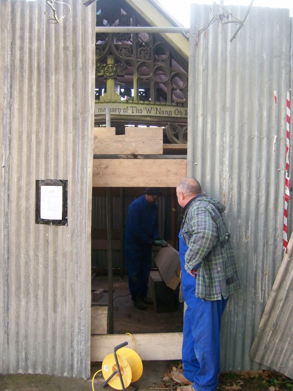 St George's Gt Bromley Essex Lychgate repair work site