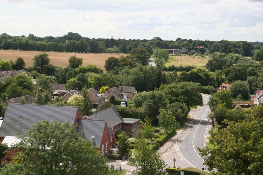 view of Brook Street from  St George's church tower